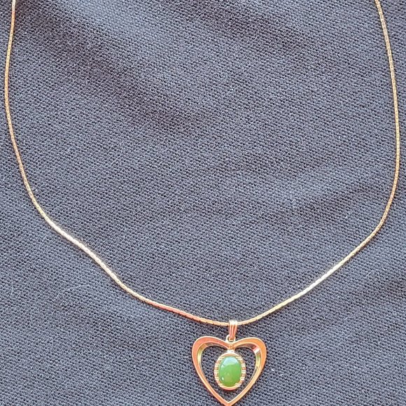 (Vintage) Fashion Jewelry necklace with pendent heart. - Picture 5 of 6